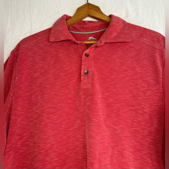 Tommy Bahama Men’s Collared Polo Shirt Red size Medium - Picture 2 of 11